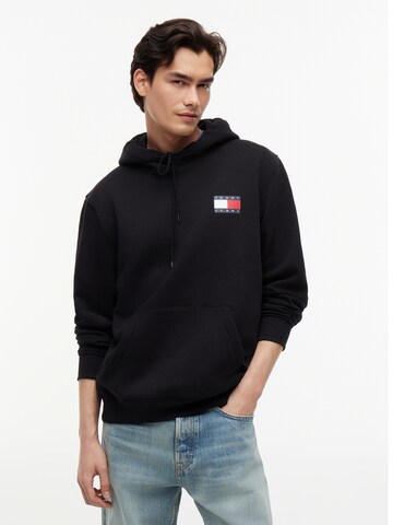 Tommy Jeans - Sweatshirt 'ESSENTIAL' em preto: frente