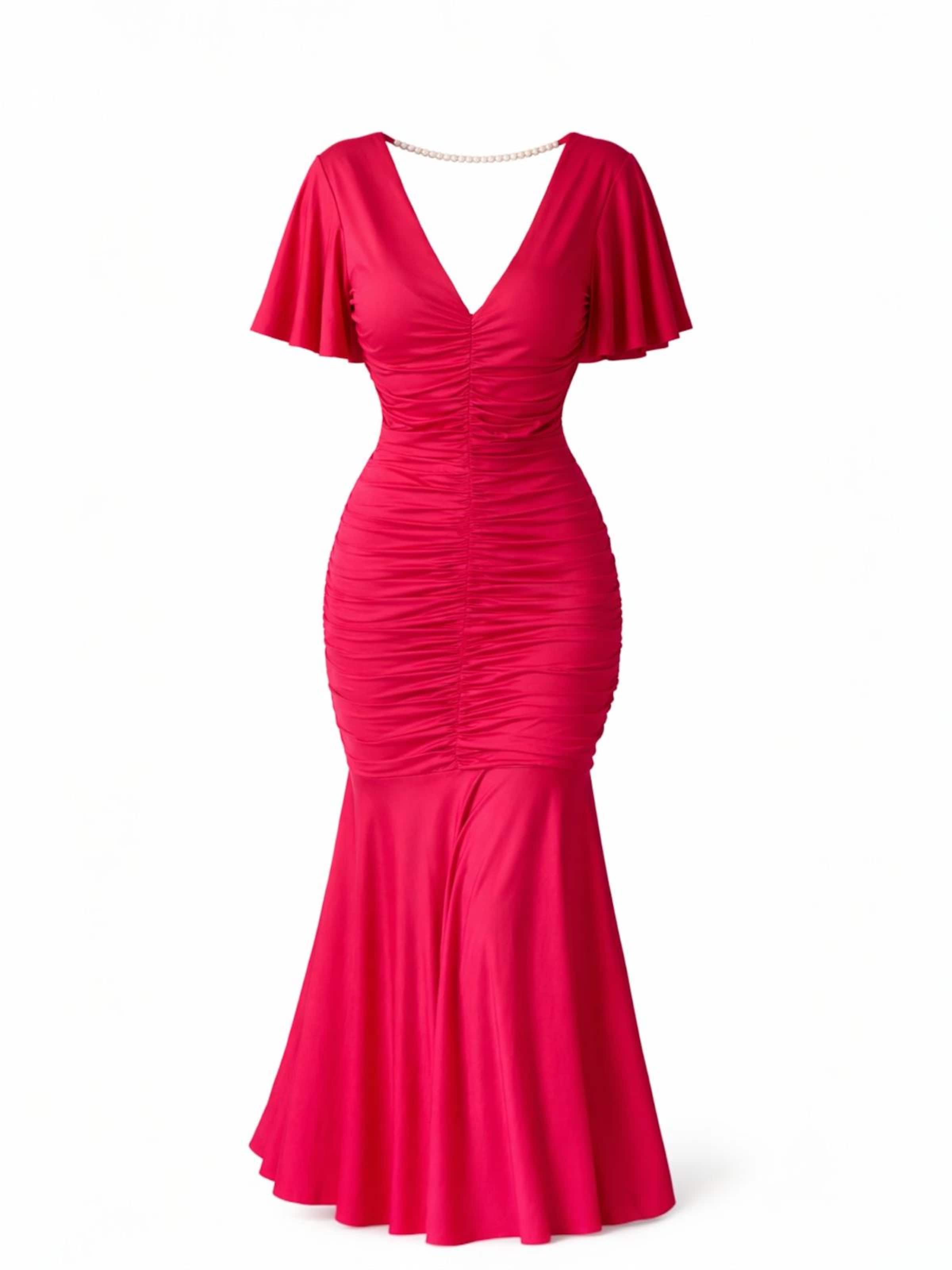 Elena Athanasiadou Cocktail Dress 'Dress Athenian Grace Raspberry' in Pink: front