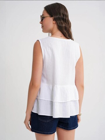 MixRay Bluse in Weiß