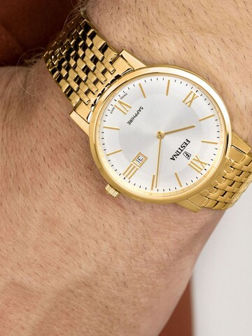 FESTINA Zegarek analogowy 'Watch Classiques Acier Swiss Made' w kolorze srebrny