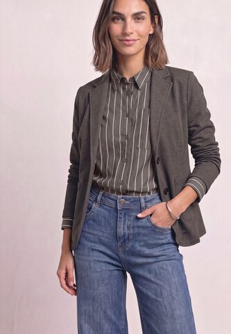 STREET ONE Basic Blazer in Unifarbe in Braun: Vorderseite