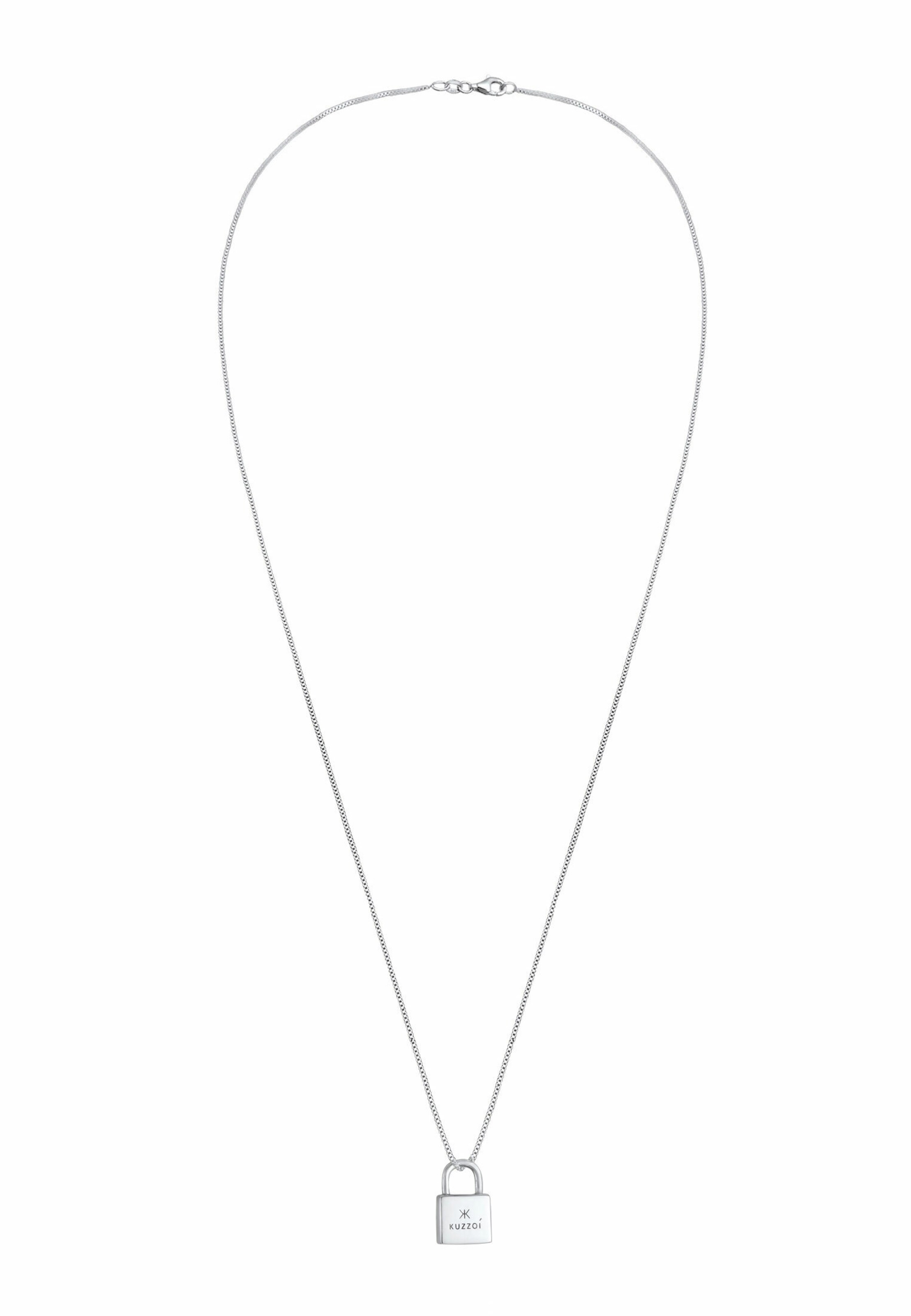 KUZZOI Halskette Schloss in Silber