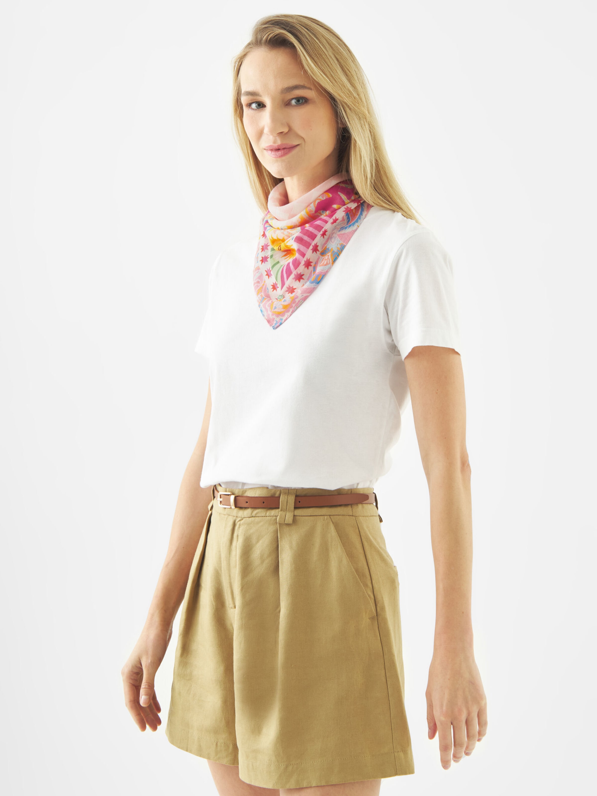 Foulard CODELLO en rose : devant