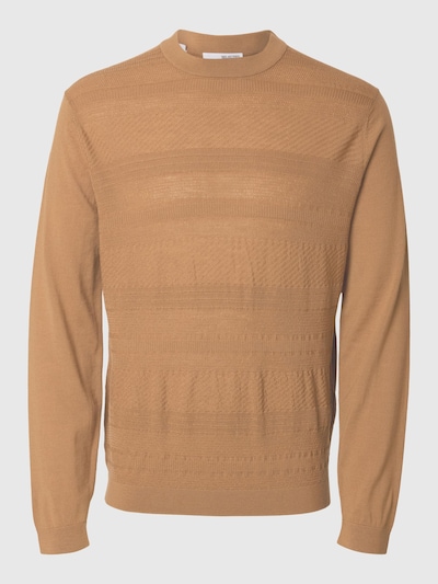 SELECTED Pull-over en marron, Vue avec produit