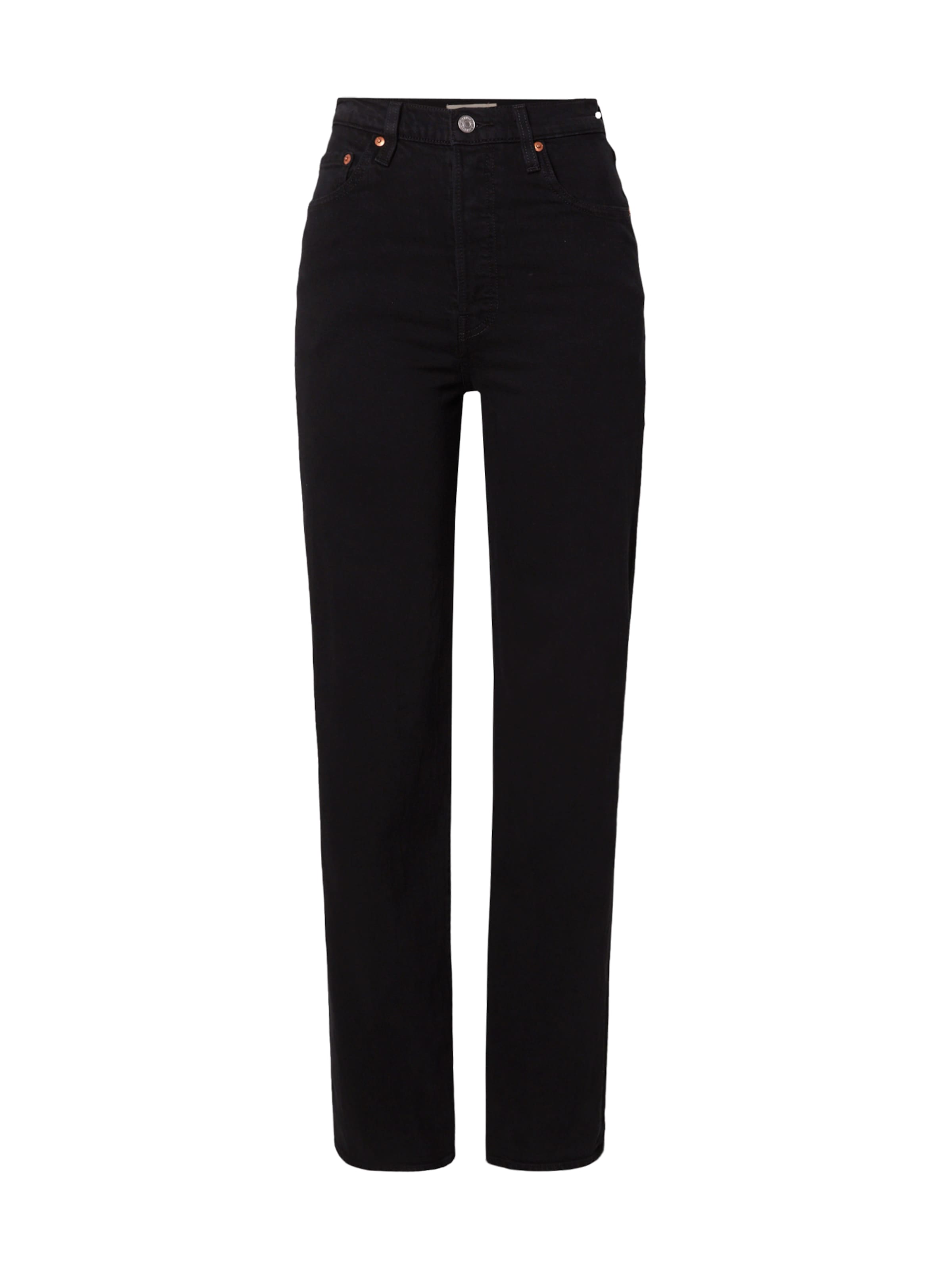 LEVI'S ® Regular Jeans 'Ribcage Full Length' in Black: front
