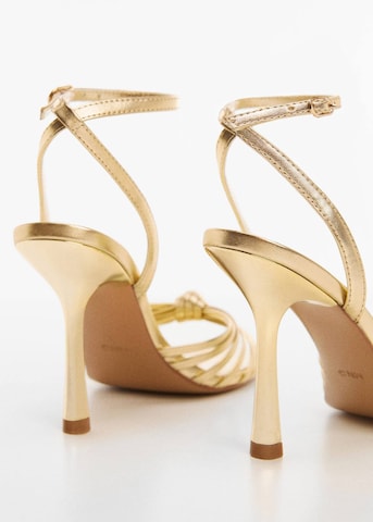 MANGO Strap Sandals 'Noto1' in Gold