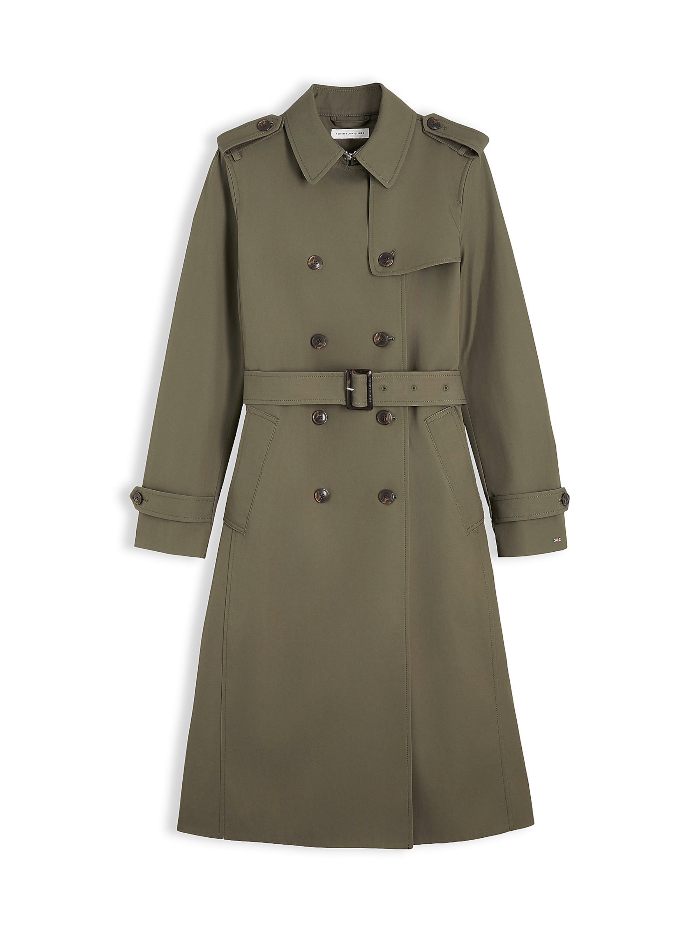 Manteau mi-saison TOMMY HILFIGER en vert : devant