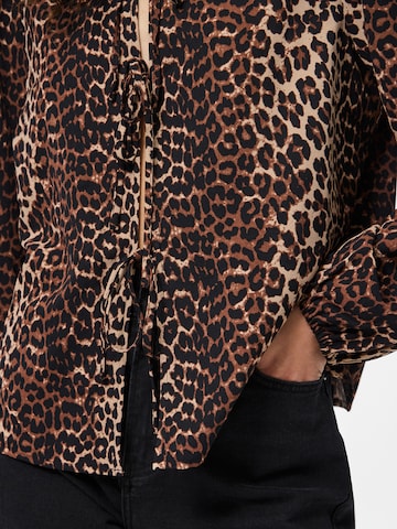 PIECES Blouse 'PCTIFFANY' in Brown