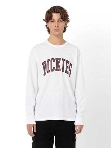 DICKIES Collegepaita 'AITKIN TEE LS' värissä valkoinen: edessä