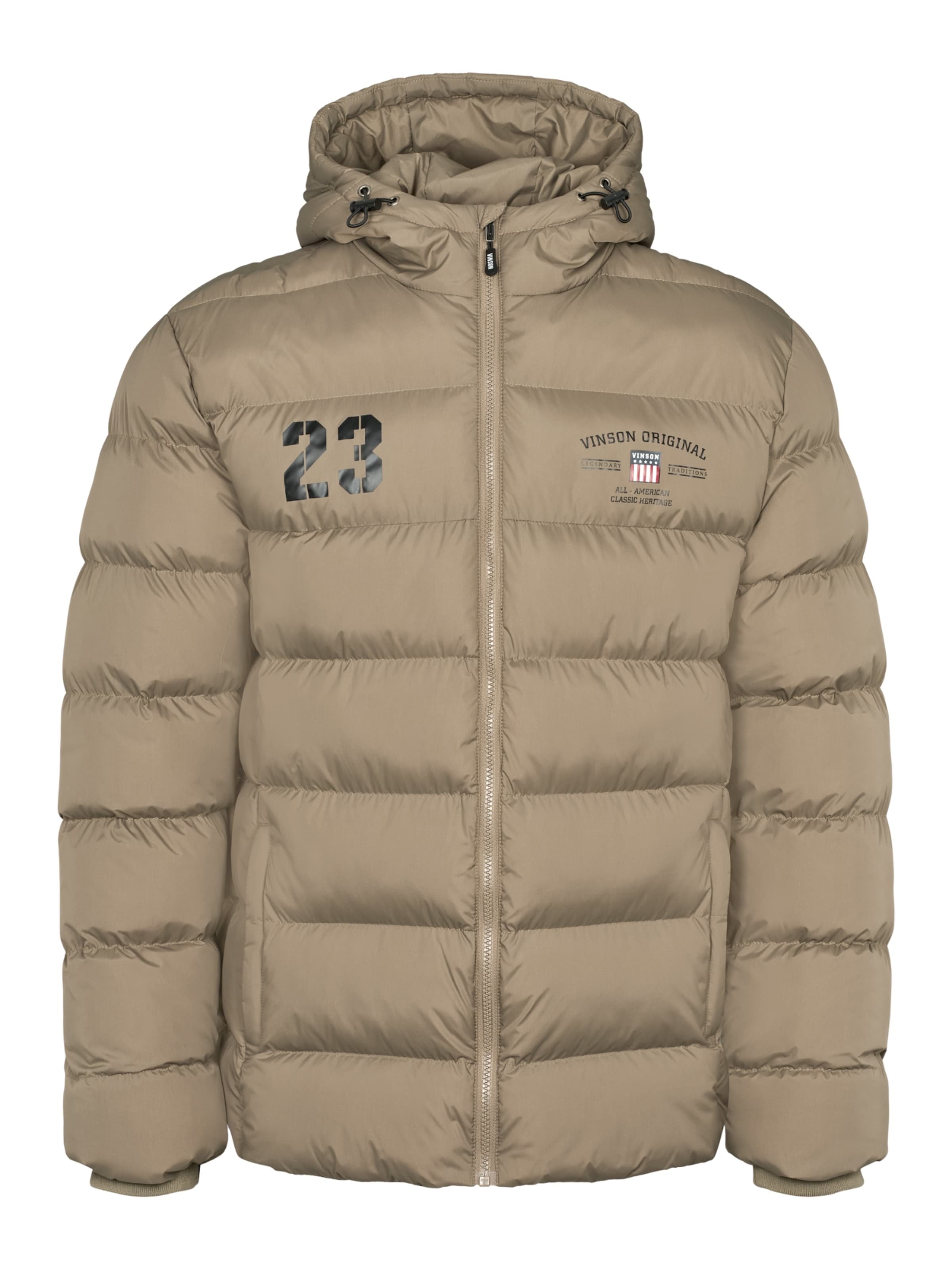 VINSON Zimní bunda 'Vance' – hnědá: přední strana