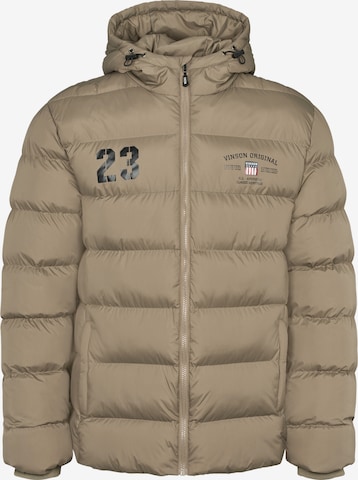 VINSON Zimní bunda 'Vance' – hnědá: přední strana