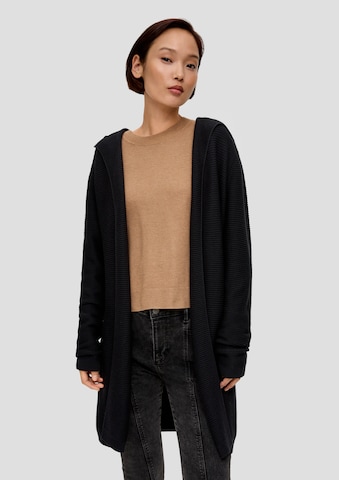 s.Oliver Knit Cardigan in Black: front