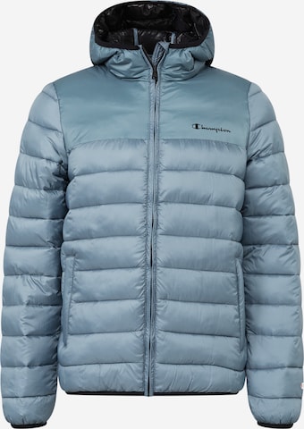 Champion Authentic Athletic Apparel Winter Jacket in Blue: front