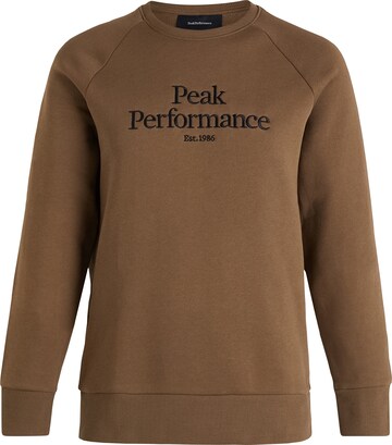 PEAK PERFORMANCE Sweatshirt 'Original Crew' in Brown