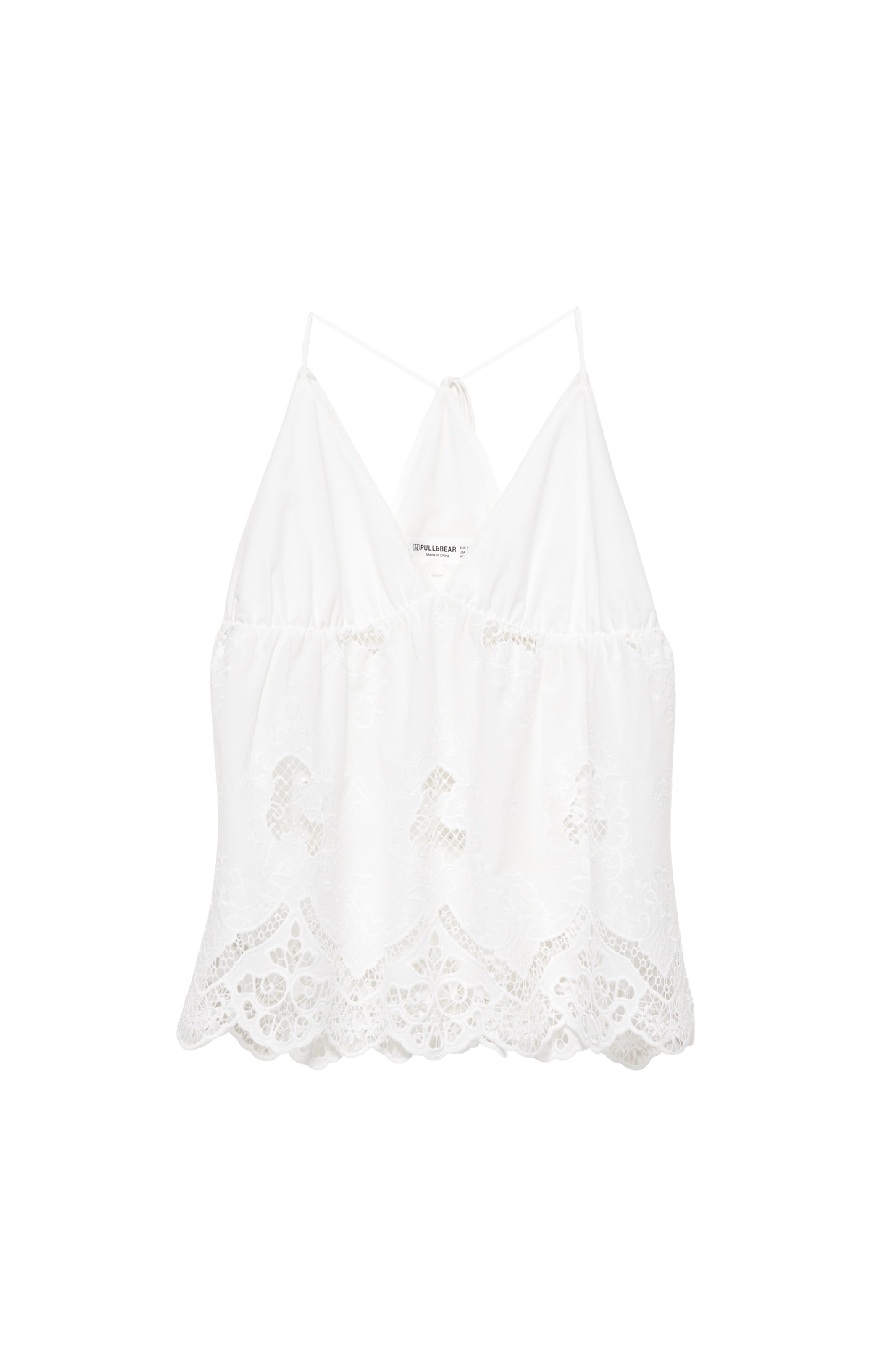 Pull&Bear Top - fehér: elől