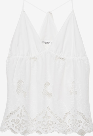 Pull&Bear Toppi värissä valkoinen: etupuoli