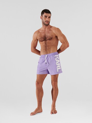 Shorts de bain Karl Lagerfeld en violet