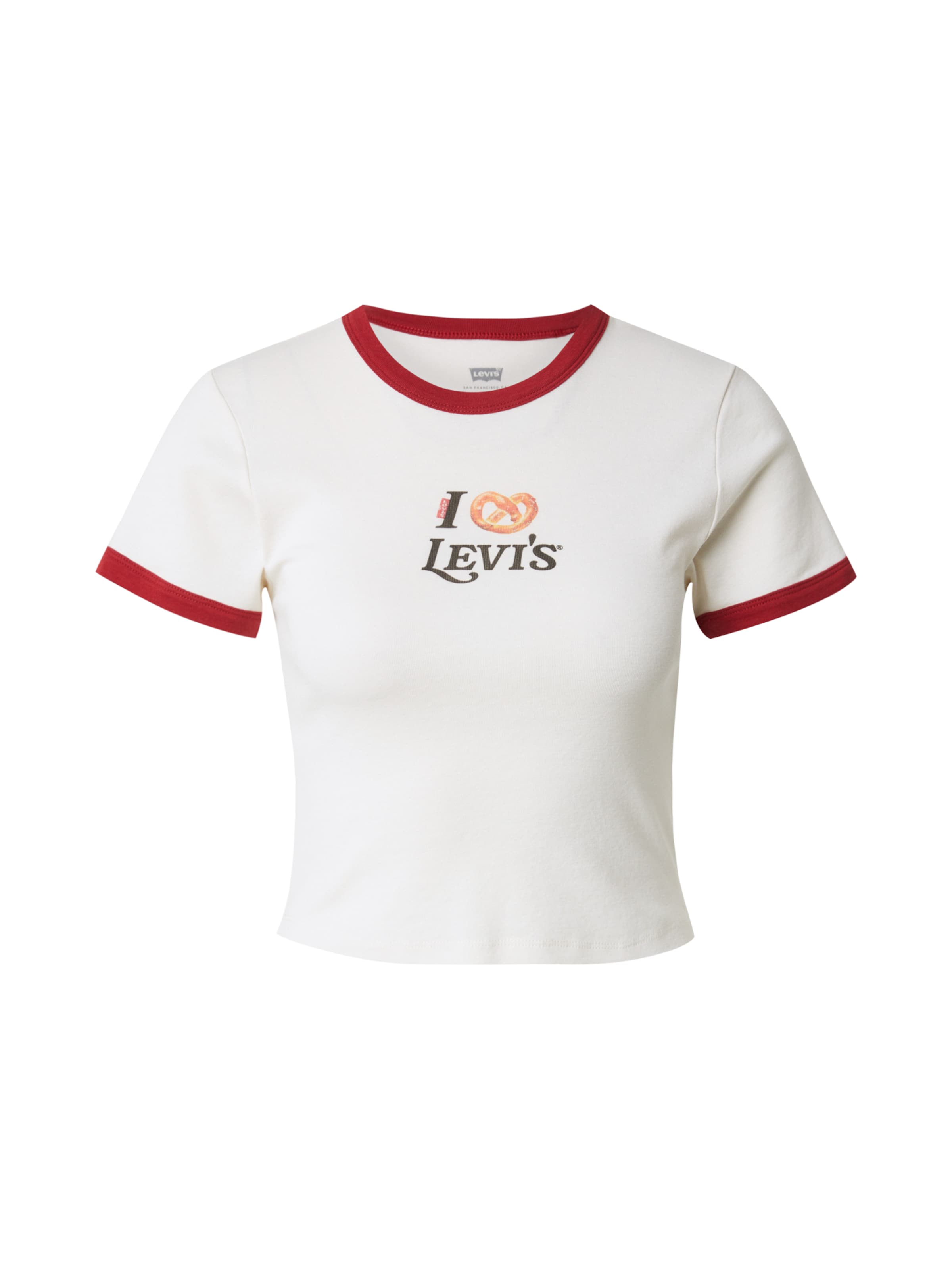 LEVI'S ® T-shirt 'Graphic Mini Ringer Tee' en pueblo / rouge rubis / noir / blanc cassé, Vue avec produit