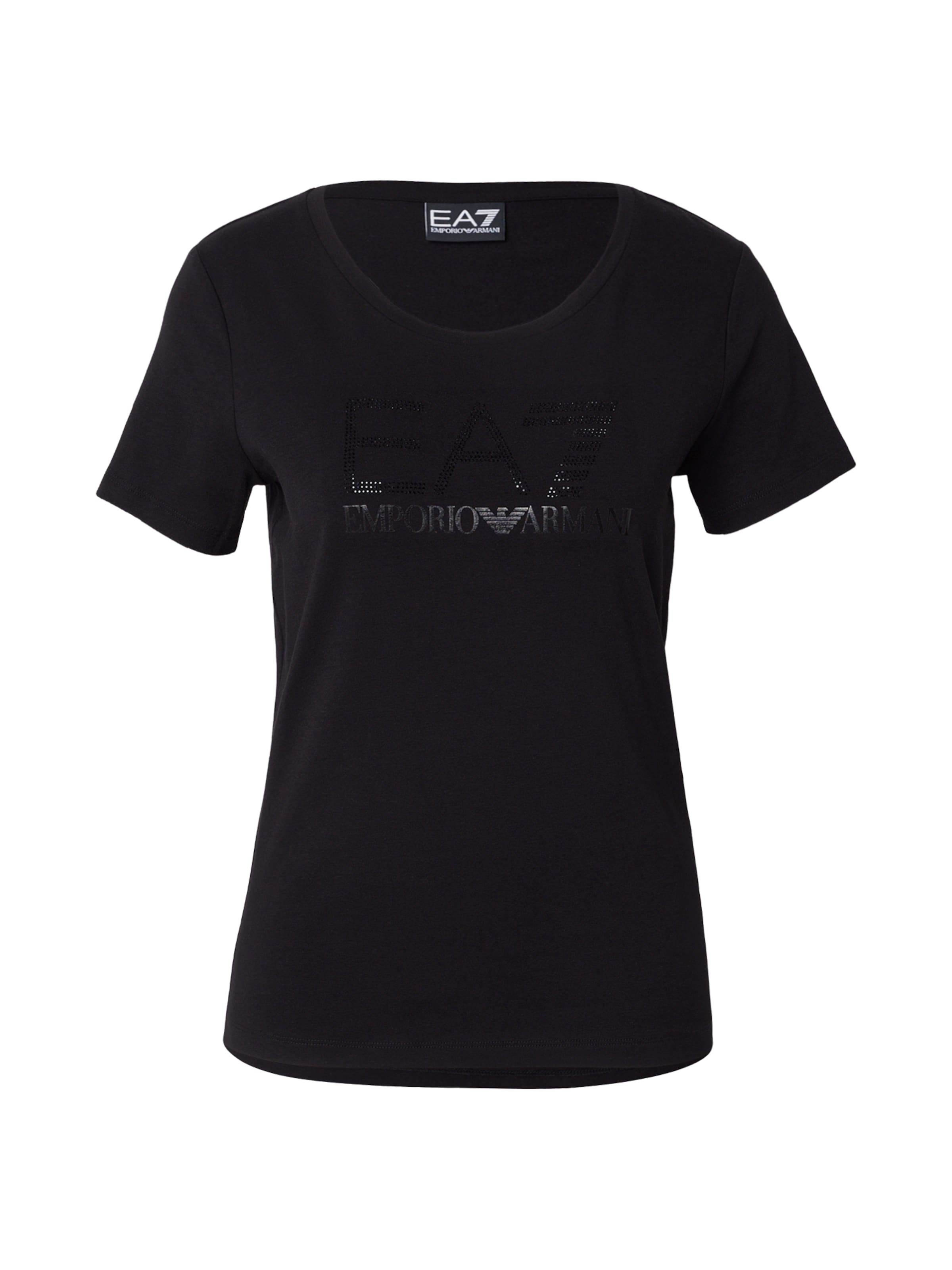 EA7 Emporio Armani T-Shirt in Schwarz: Vorderseite