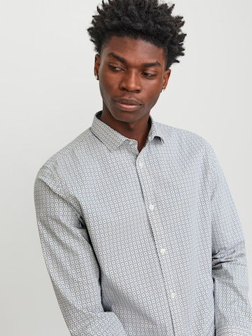 JACK & JONES Slim fit Button Up Shirt 'Blackpool' in Blue