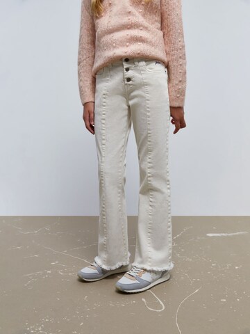 Scalpers Flared Trousers in White