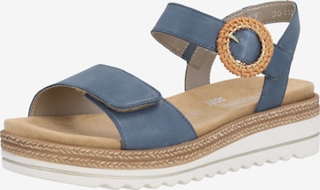 Sandales à lanières REMONTE en bleu : devant