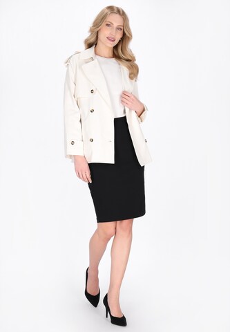 DreiMaster Klassik - Sobretudo meia-estação 'Classic' em branco