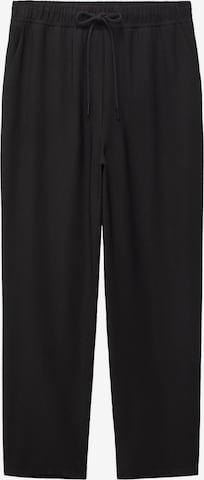 MANGO Loose fit Pants 'FLUIDO' in Black: front