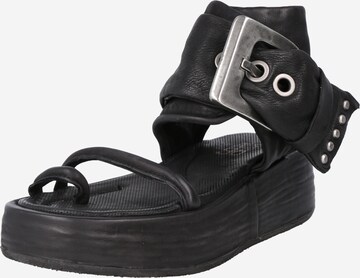 A.S.98 T-bar sandals 'Festa' in Black: front