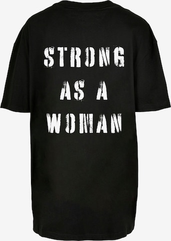 Merchcode Shirt 'WD - Strong As A Woman' in Black