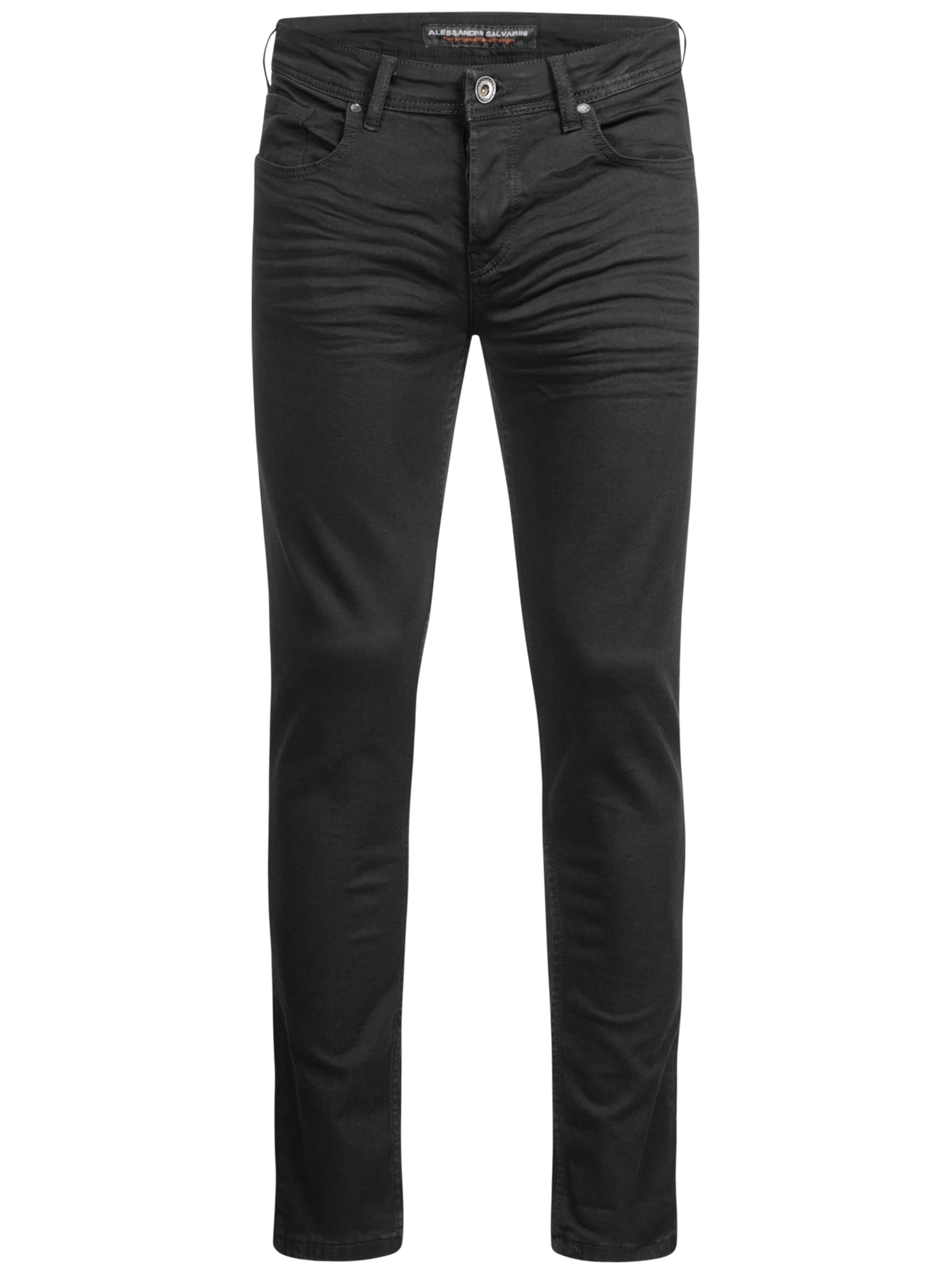 Alessandro Salvarini Jeans in Black: front