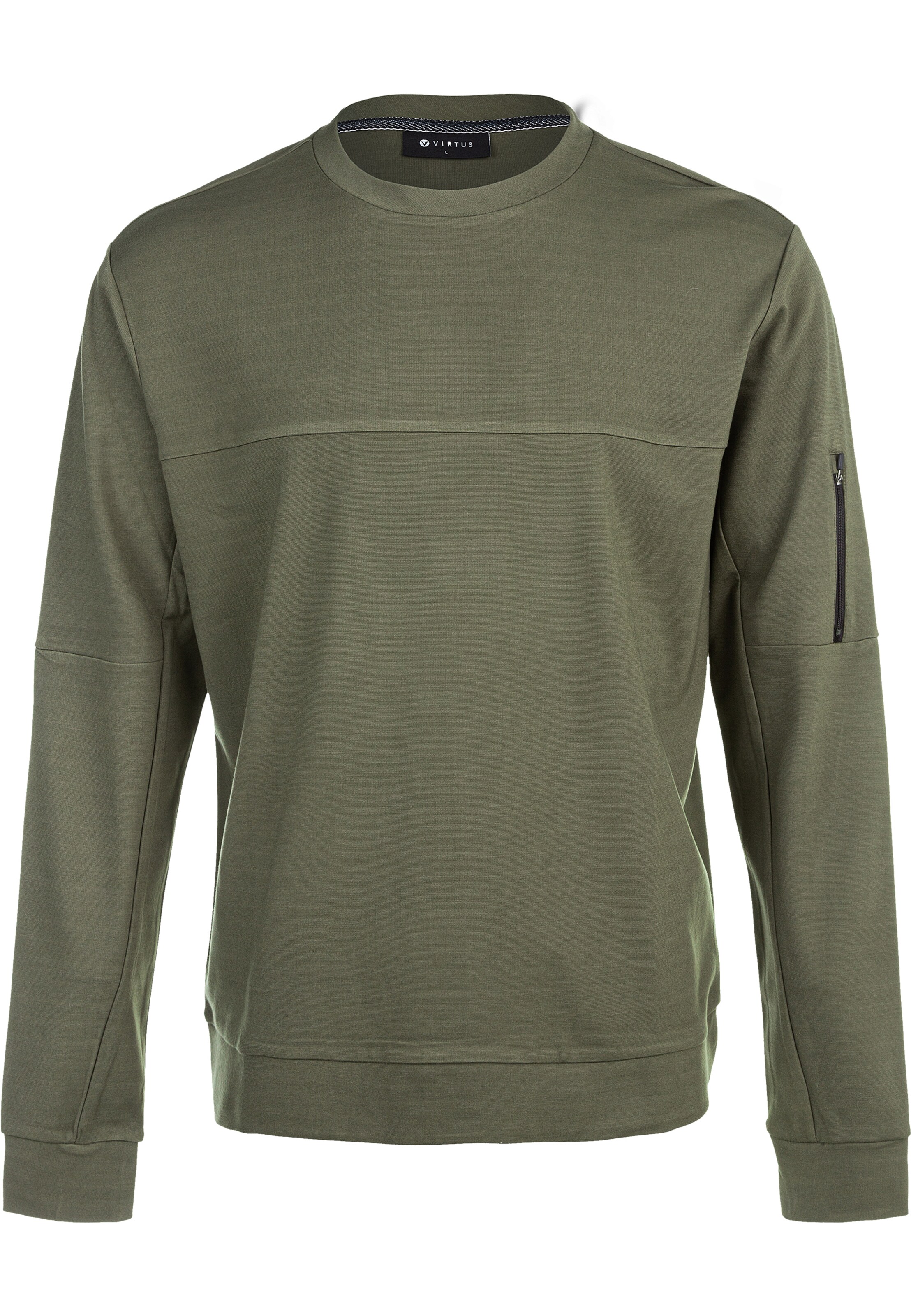 Virtus Sweatshirt 'Leislon' in Groen: voorkant