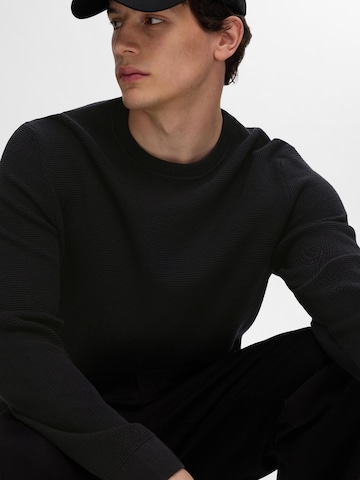 SELECTED HOMME Tröja 'SLHRoss' i svart