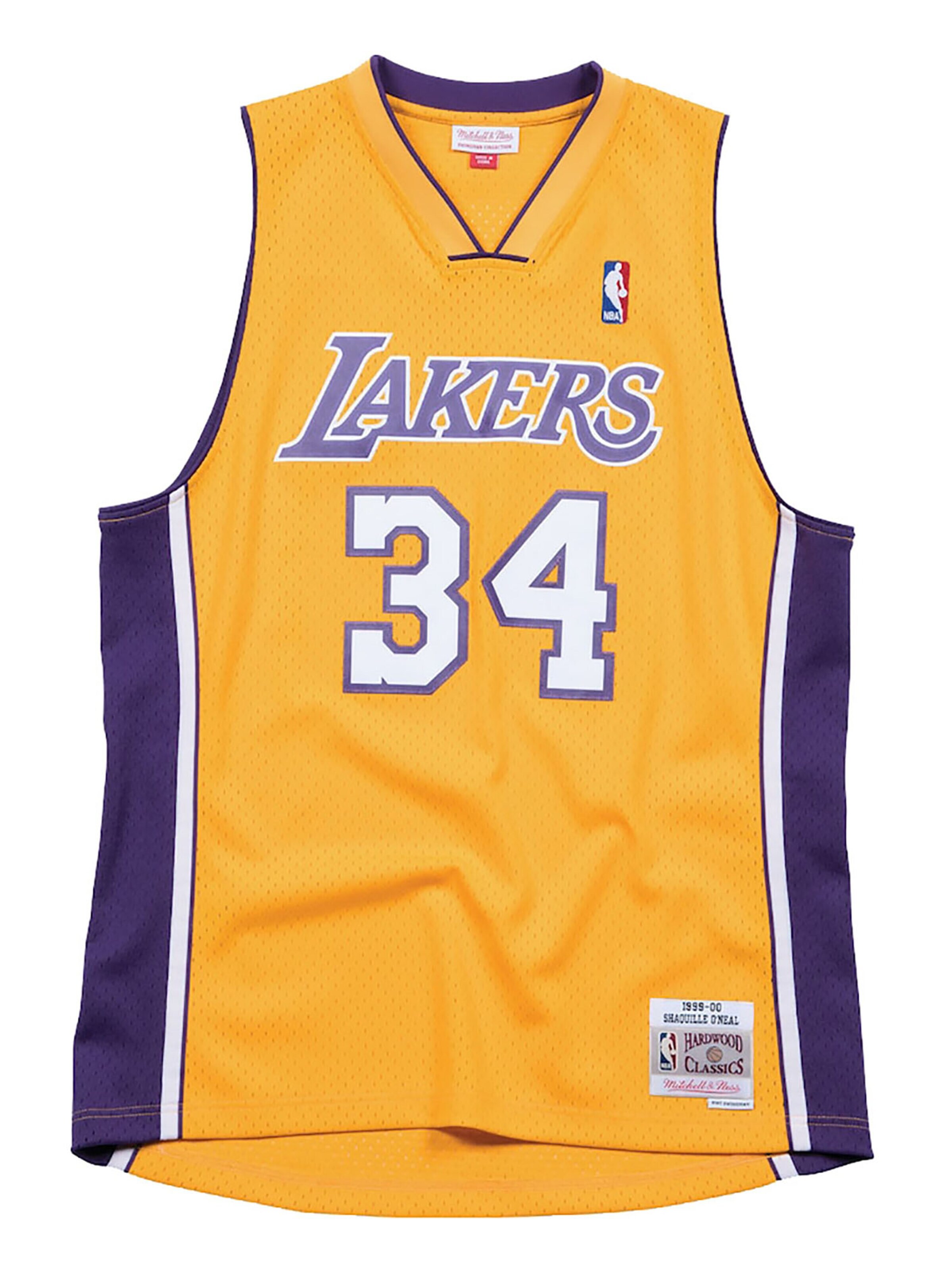 Mitchell & Ness Jersey 'Los Angeles Lakers Shaquille O'Neal 1999/20' in XXL in Yellow, Item view