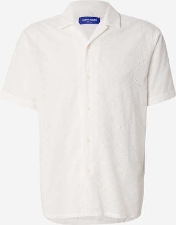 JACK & JONES Button Up Shirt 'JORSUMMER LUKE' in White: front