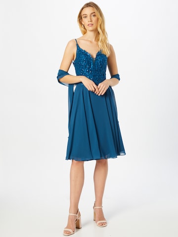 mascara Cocktail Dress in Blue