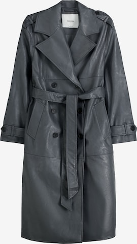 Bershka Between-seasons coat in Grey: front