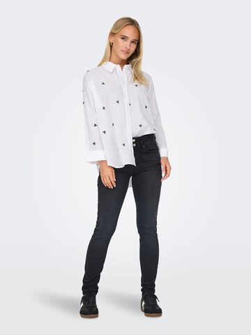 Chemisier 'ONLNEW LINA GRACE' ONLY en blanc