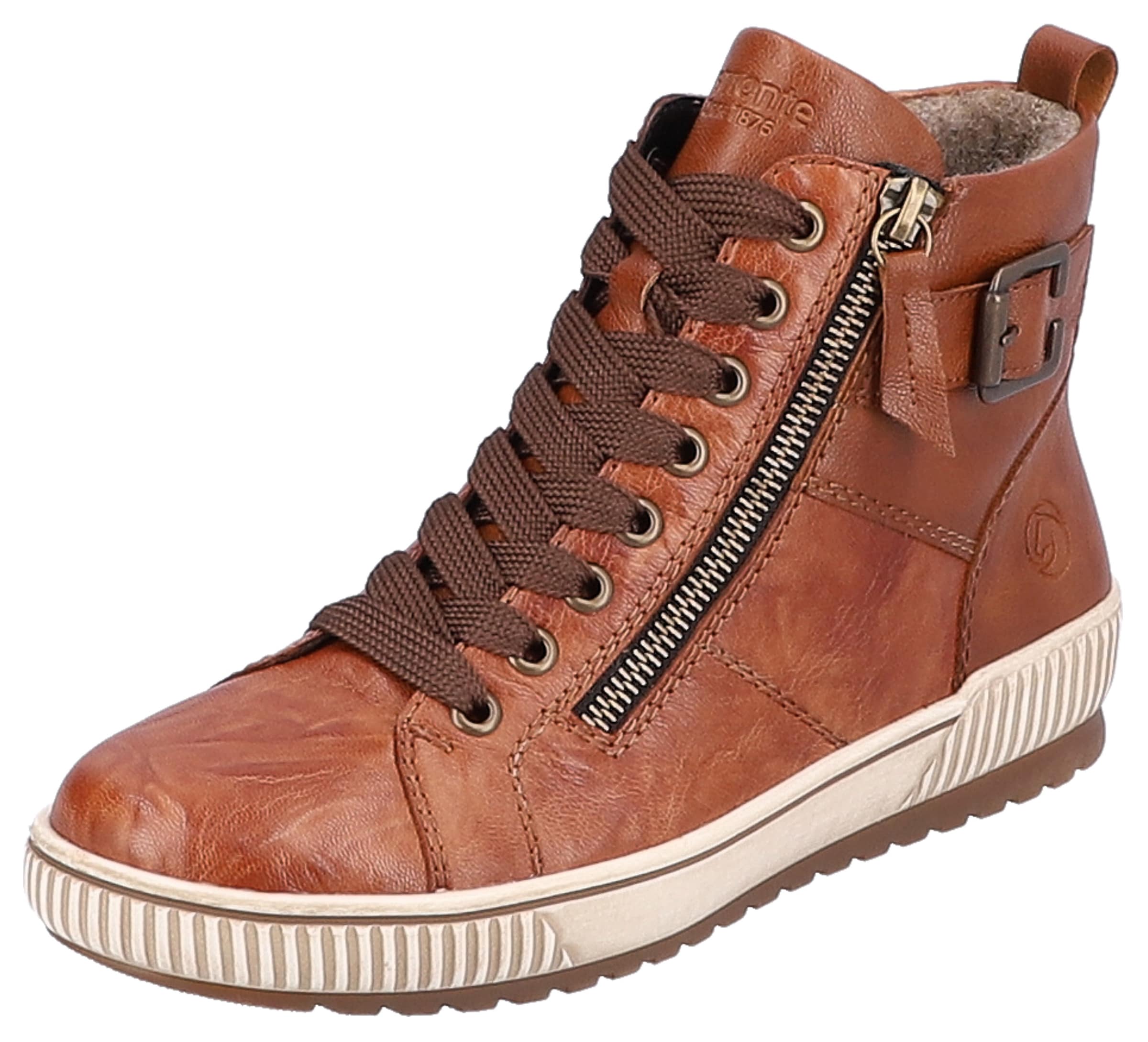 Bottines à lacets REMONTE en marron : devant