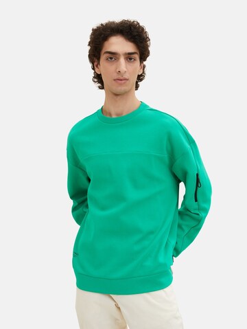 TOM TAILOR DENIM Sweatshirt in Green