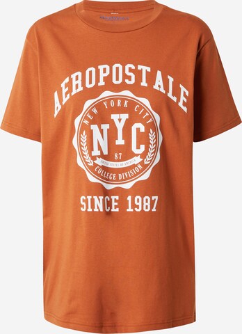 T-shirt AÉROPOSTALE en orange : devant