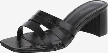 Ital-Design Pantolette in Schwarz: Vorderseite