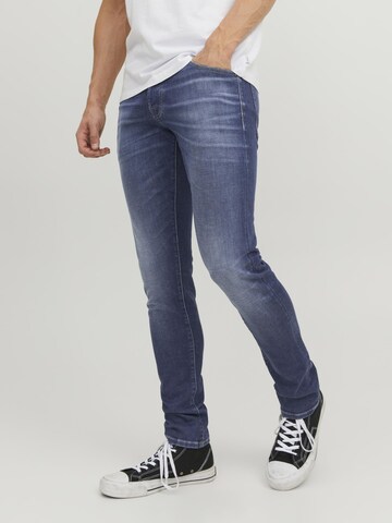 Coupe slim Jean 'Glenn' JACK & JONES en bleu : devant