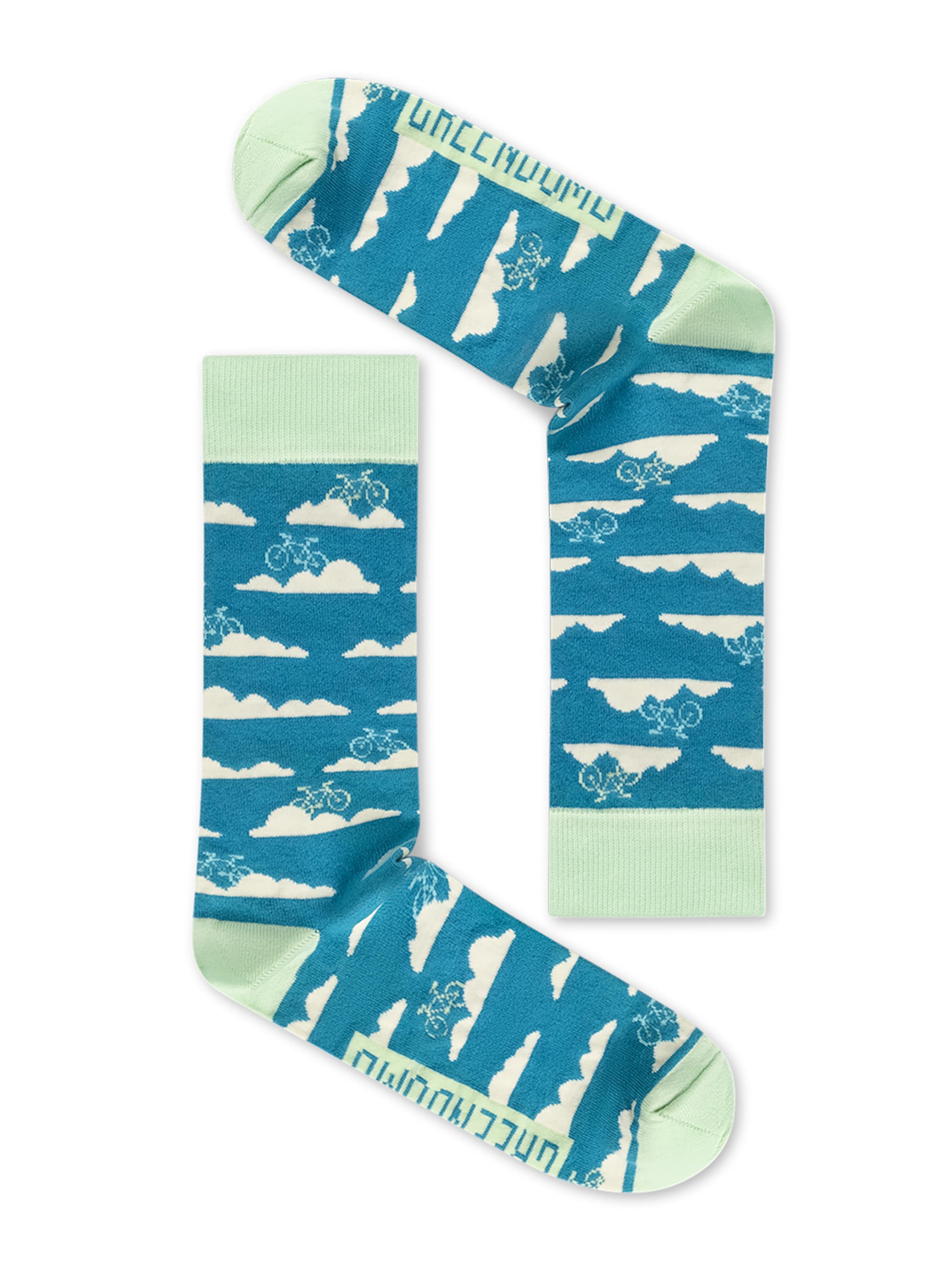 GREENBOMB Socken 'Clouds' in Blau: Vorderseite