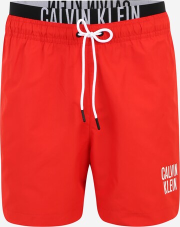 Calvin Klein Swimwear Board Shorts in Red: front