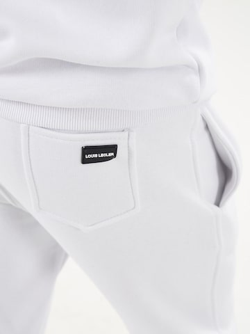 LOUIS LECLER Slim fit Trousers 'Lucien' in White