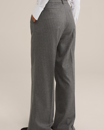 WE Fashion Bootcut Bügelfaltenhose in Grau