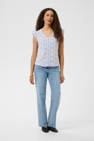 Chemisier 'CRAmmeli' Cream en bleu
