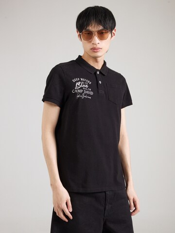 CAMP DAVID Shirt in Black: front