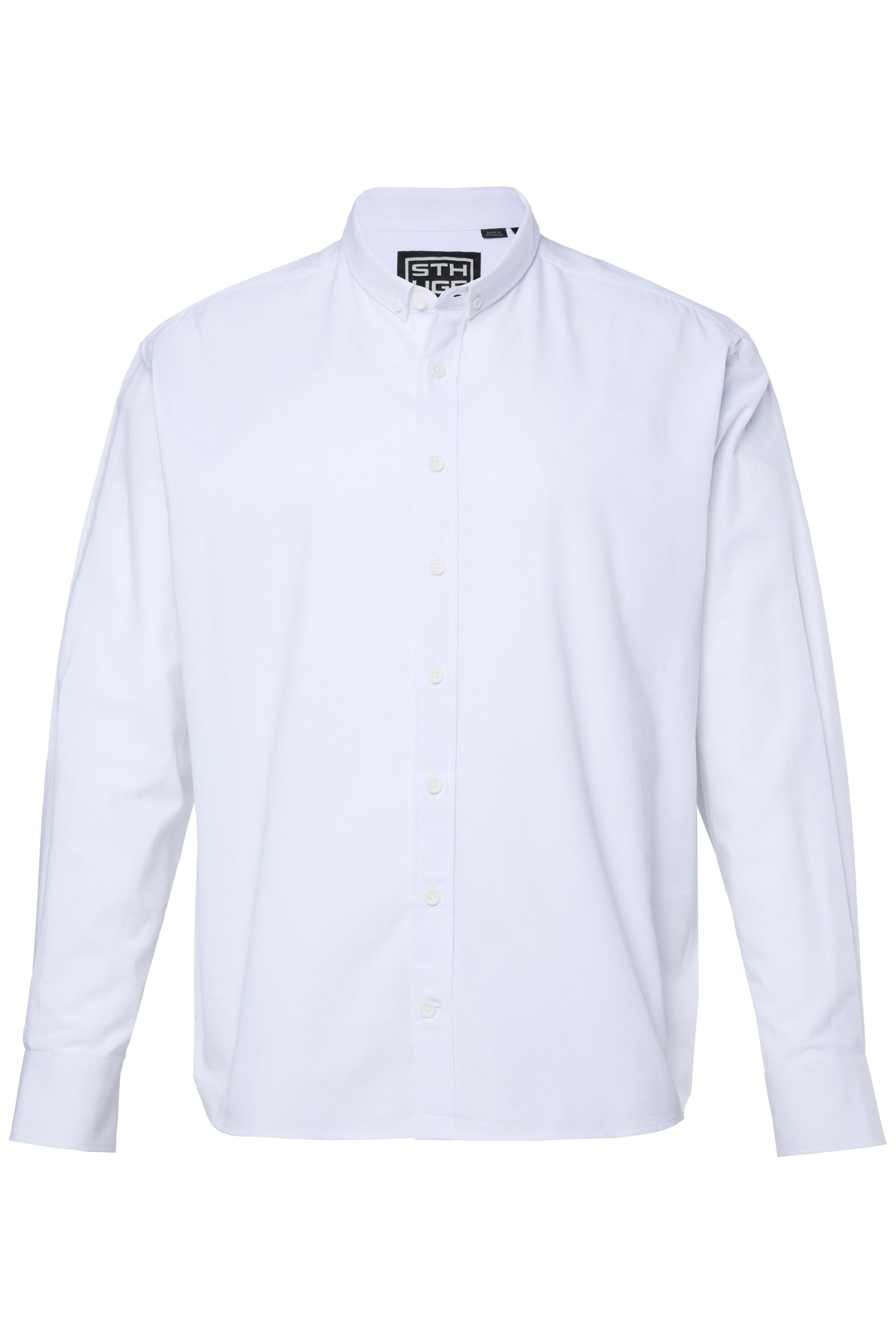 STHUGE Regular fit Button Up Shirt in White: front